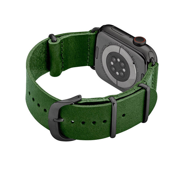 Bracelet Apple Watch Cuir Armée