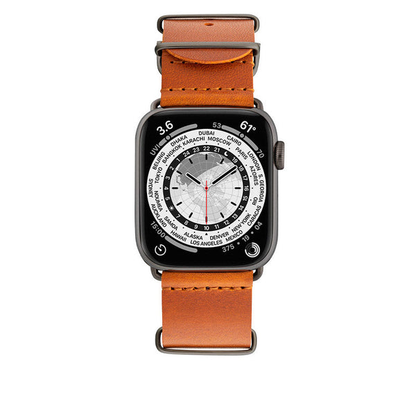 Bracelet Apple Watch Cuir Whisky