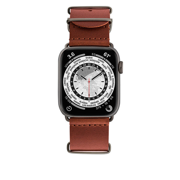 Bracelet Apple Watch Cuir Acajou