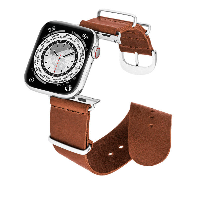 Bracelet Apple Watch Cuir Acajou