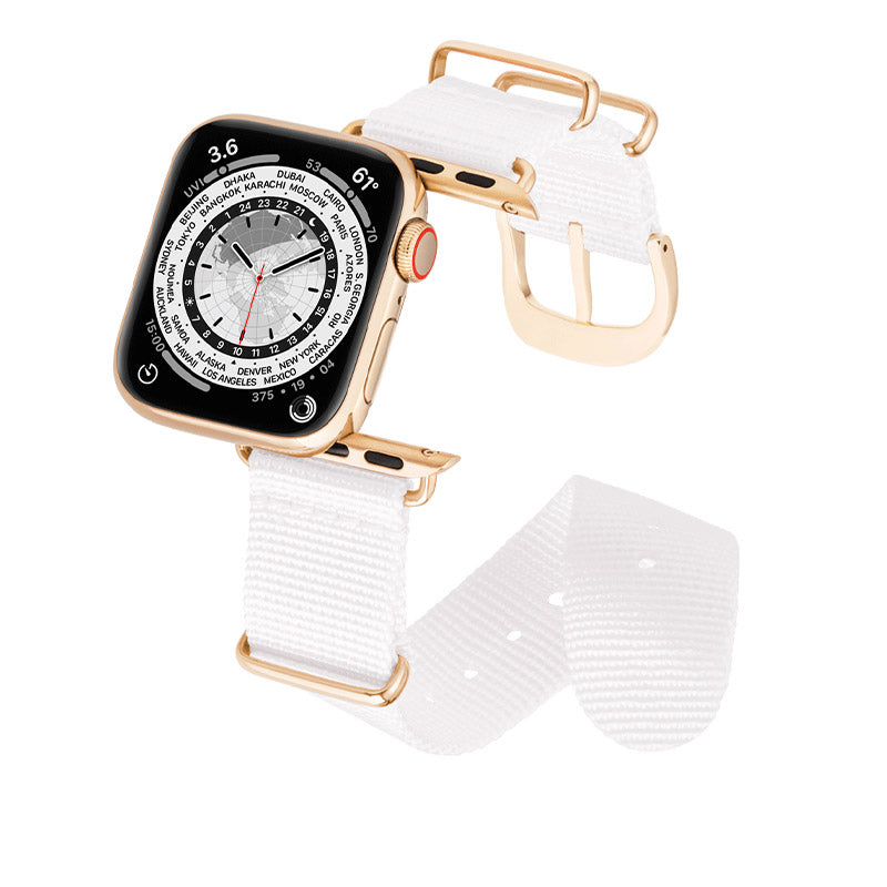 Bracelet Apple Watch Blanc Tissé