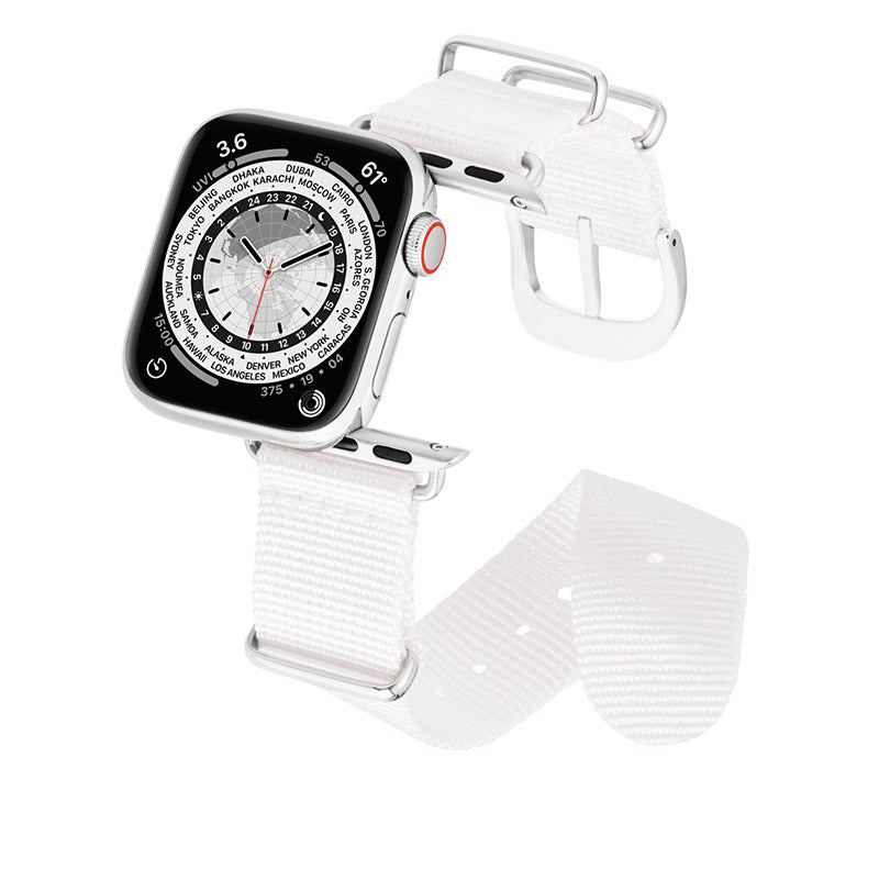 Bracelet Apple Watch Blanc Tissé