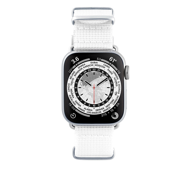 Bracelet Apple Watch Blanc Tissé