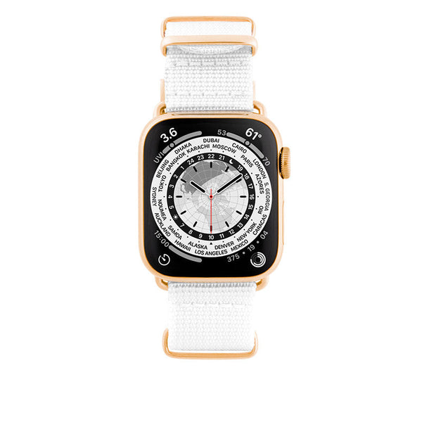 Bracelet Apple Watch Blanc Tissé
